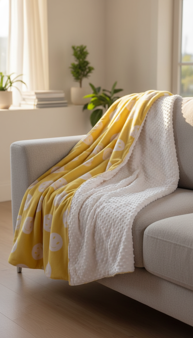 Fleece with Smiley Face