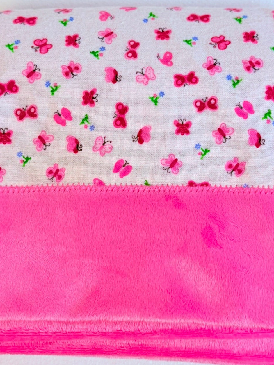 Pink Butterflies and Flowers