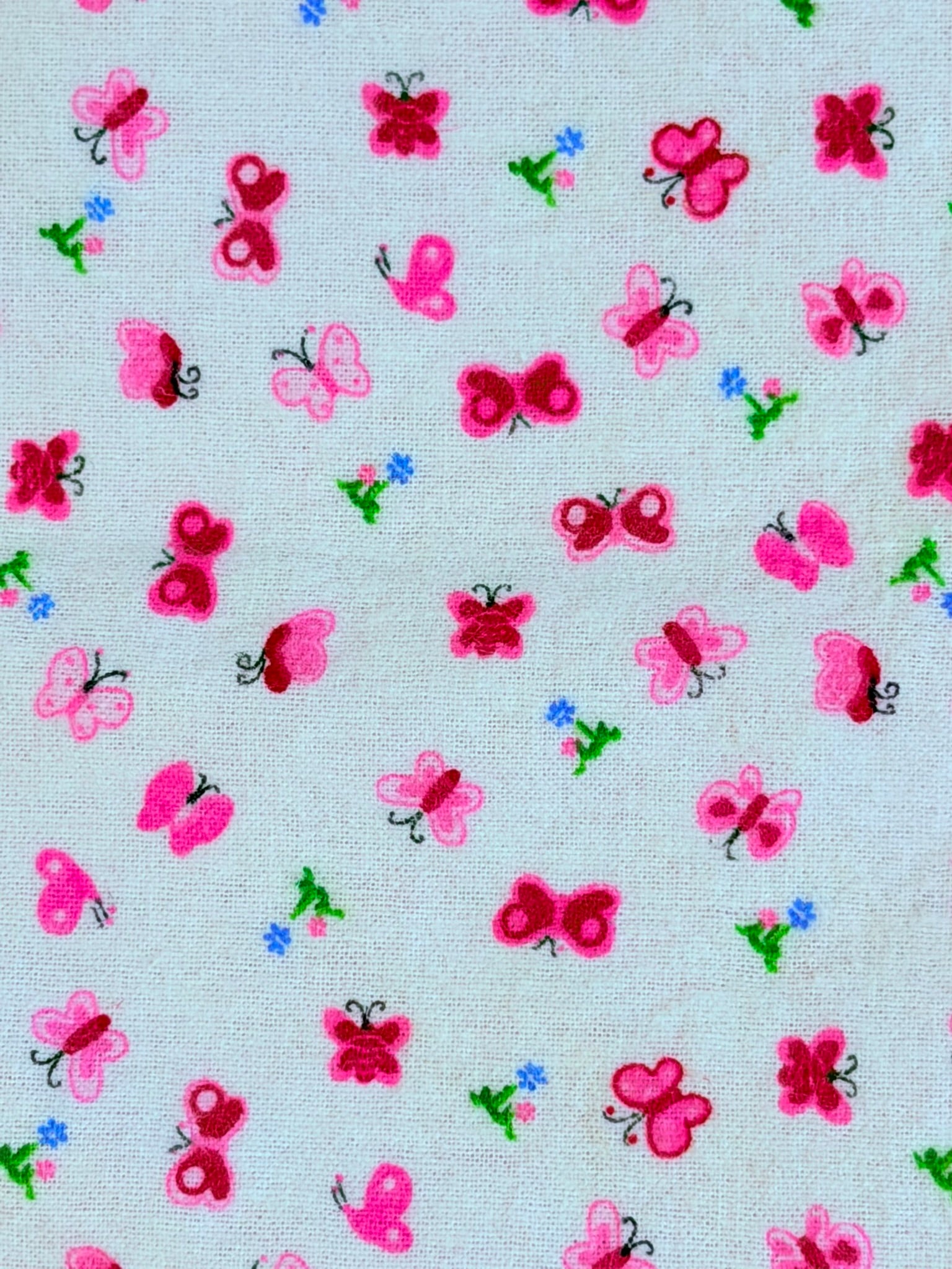 Pink Butterflies and Flowers