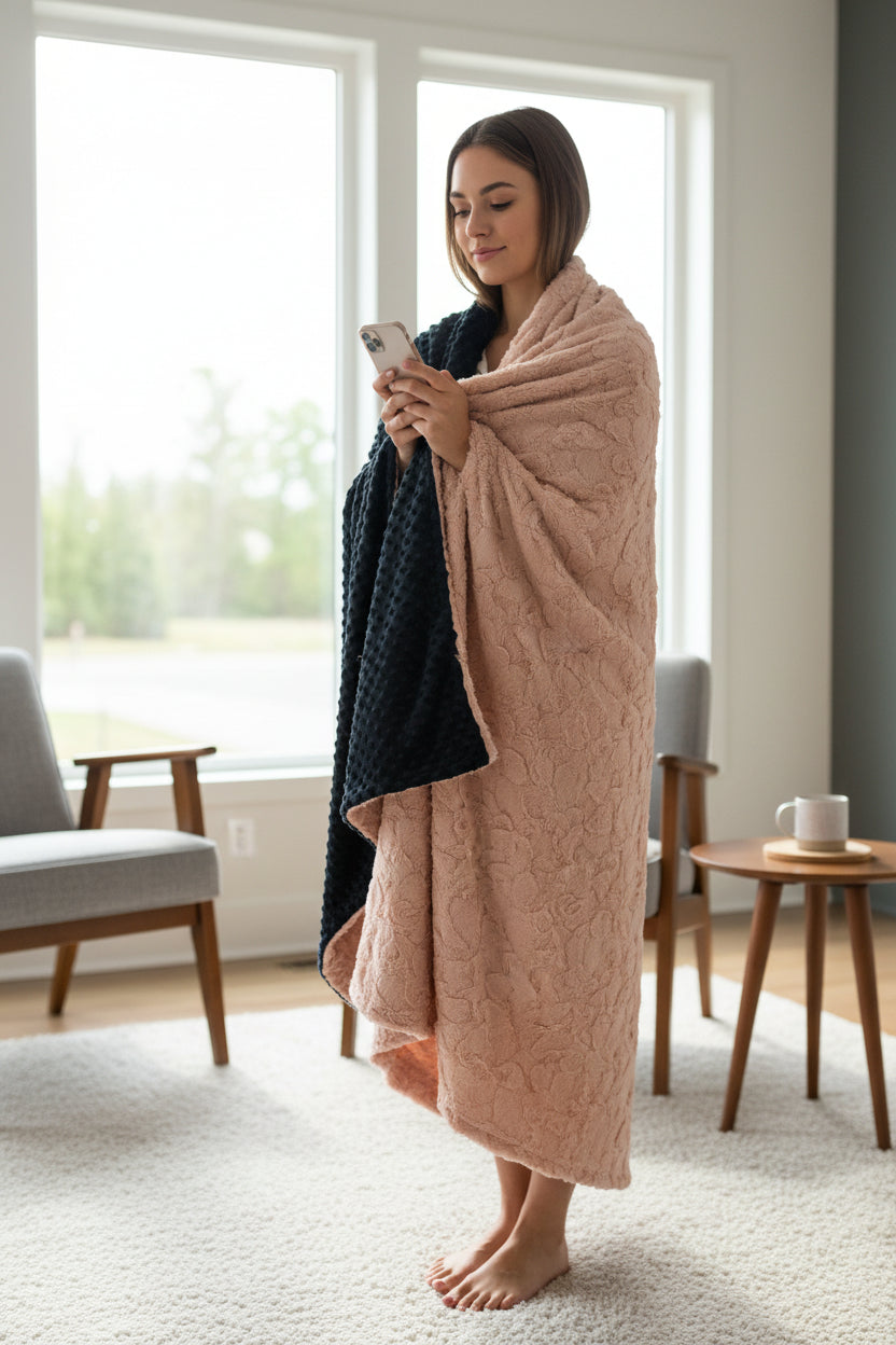 Faux Fur and Minky Dot